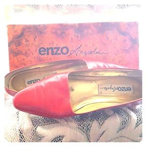 Vintage Enzo Angiolini red leather shoes